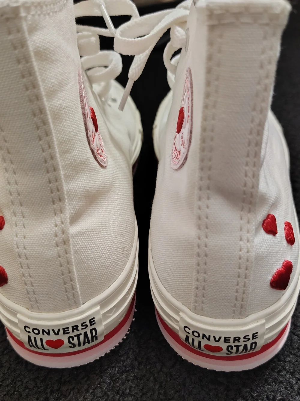 Converse White Red Pink Chuck Taylor All Star Lift Platform Sneaker Youth 4.5